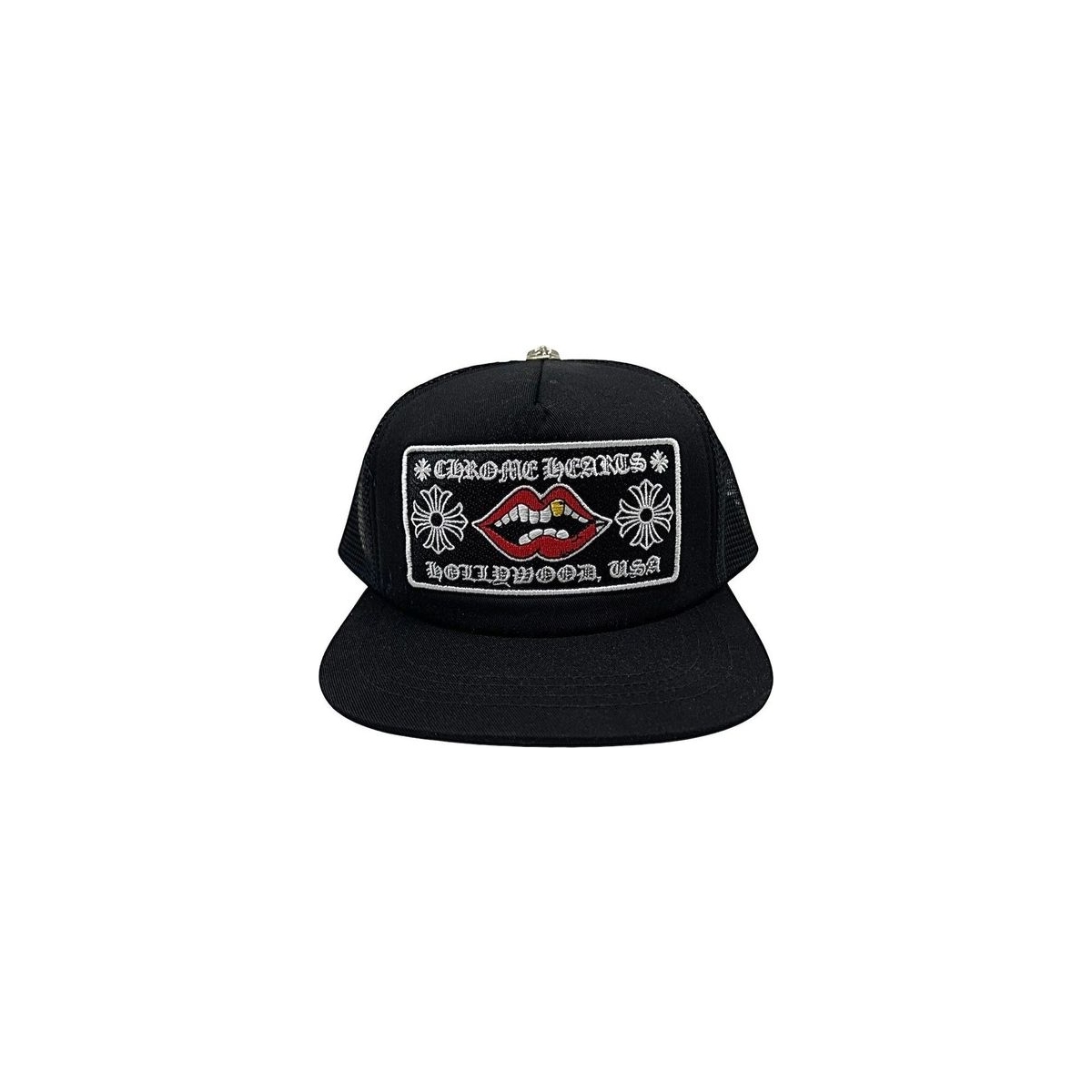 Chrome Hearts Black Matty Boy Hollywood Trucker Hat | REVETIR