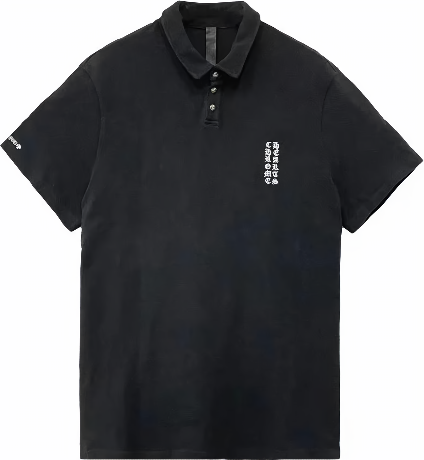 Chrome Hearts Black Script Polo Shirt | REVETIR